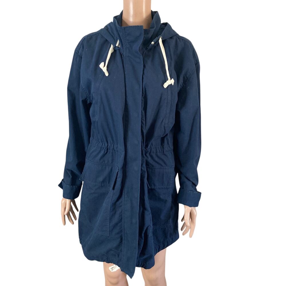 Lucky Brand Utility Coat Womens Size Large Blue Full Zip